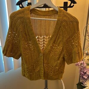 Mustard Yellow Knit Cardigan